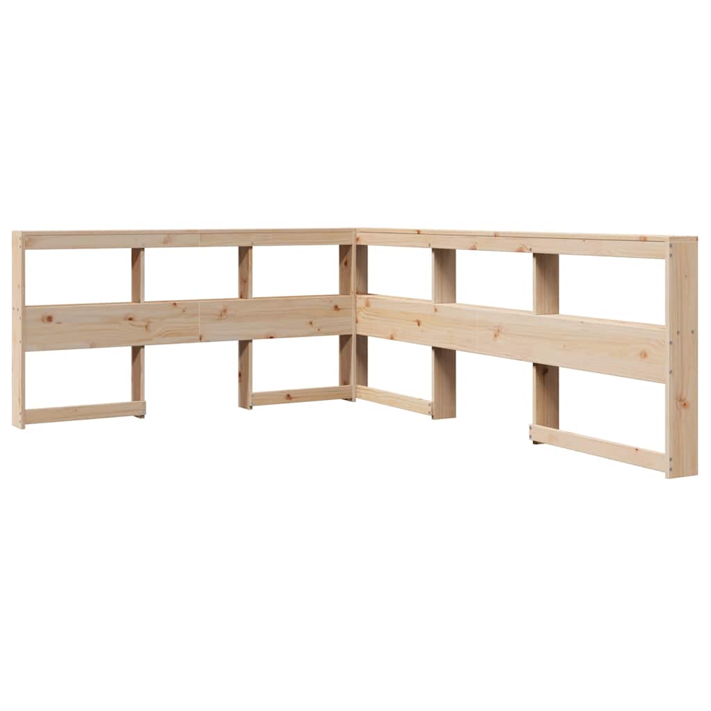 Massivholzbett mit Regal ohne Matratze 140x200 cm Kiefernholz