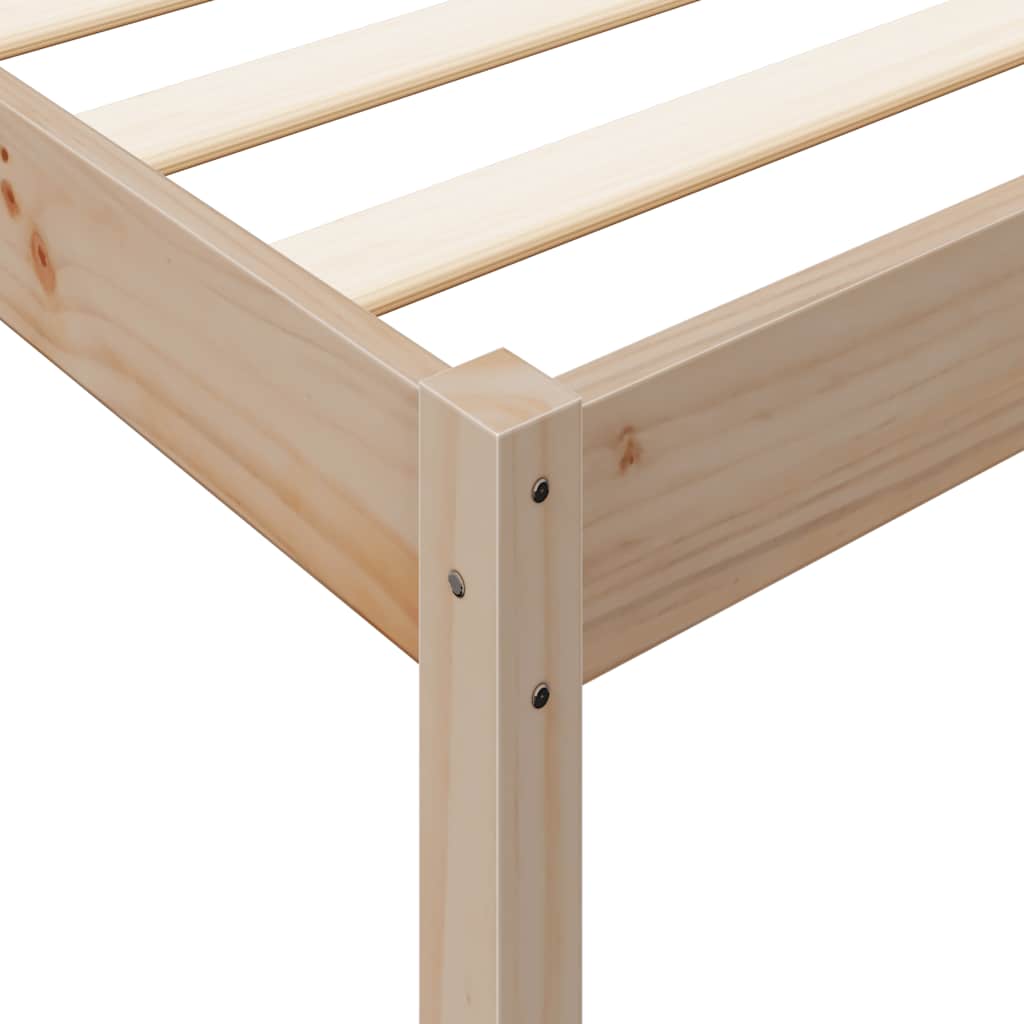 Massivholzbett mit Regal ohne Matratze 140x200 cm Kiefernholz