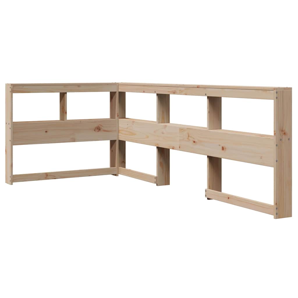 Massivholzbett mit Regal ohne Matratze 90x200 cm Kiefer