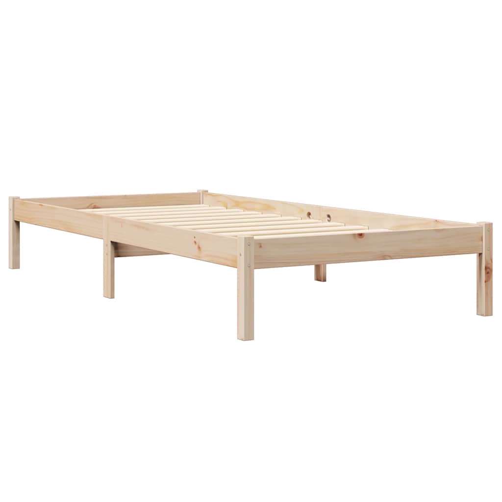 Massivholzbett mit Regal ohne Matratze 90x200 cm Kiefer