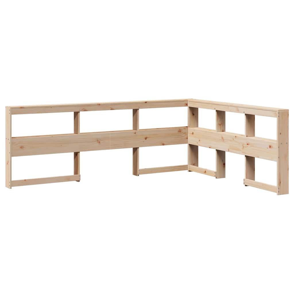 Massivholzbett mit Regal ohne Matratze 140x200 cm Kiefernholz