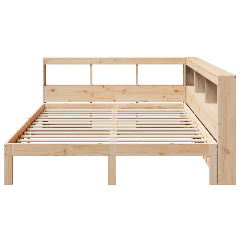 Massivholzbett mit Regal ohne Matratze 140x200 cm Kiefernholz