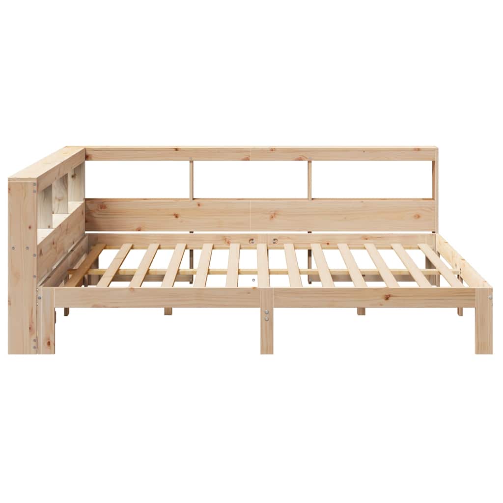 Massivholzbett mit Regal ohne Matratze 140x200 cm Kiefernholz