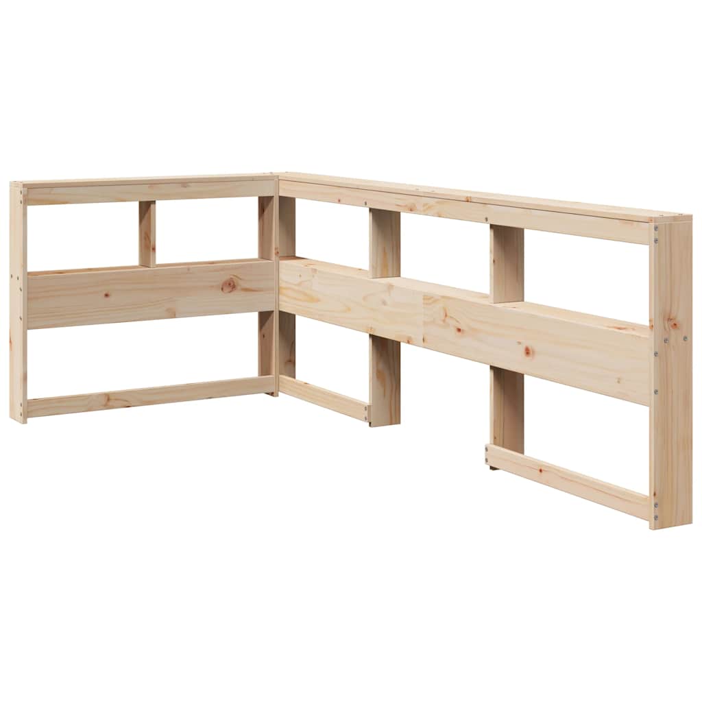 Massivholzbett mit Regal ohne Matratze 90x200 cm Kiefer