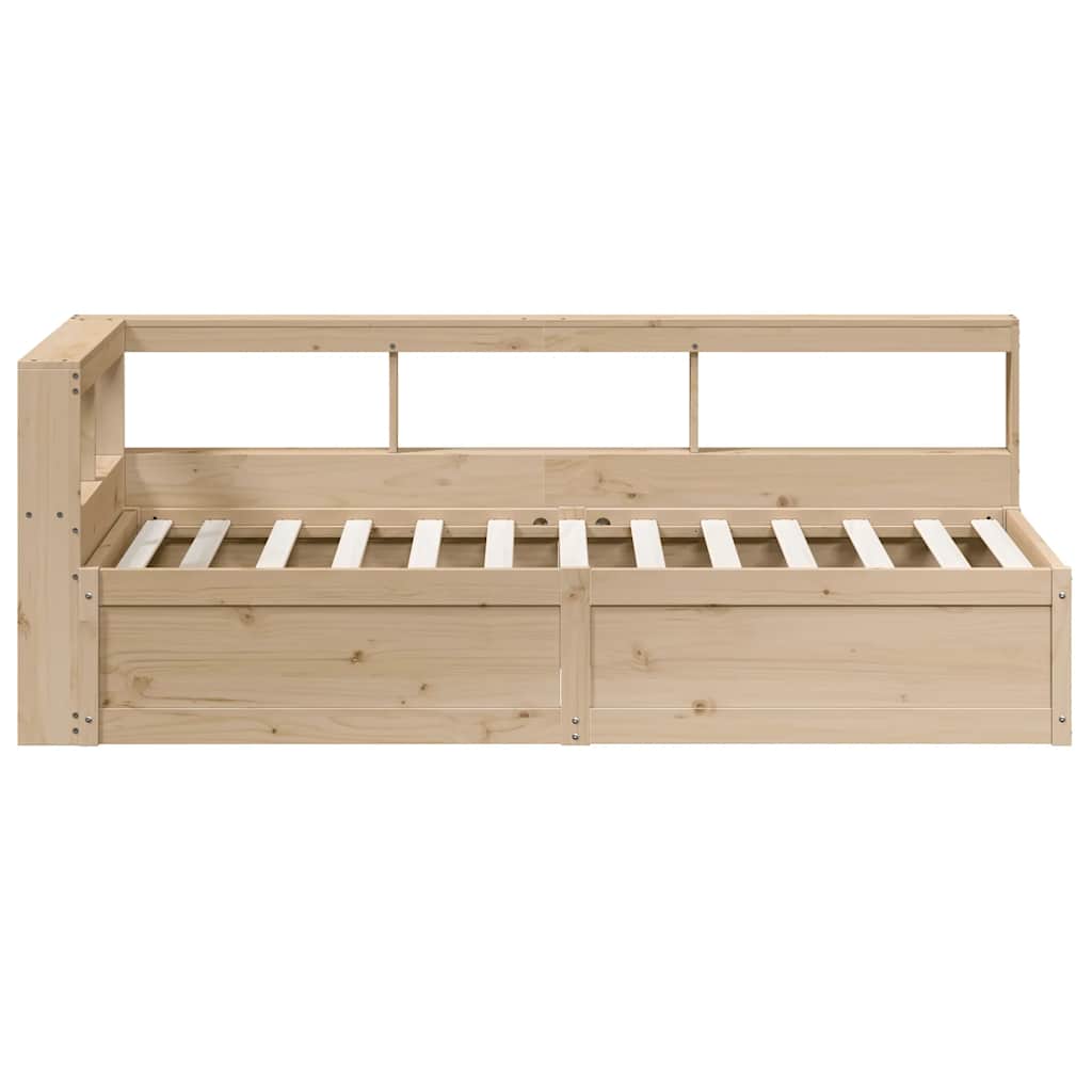 Massivholzbett mit Regal ohne Matratze 90x200 cm Kiefer