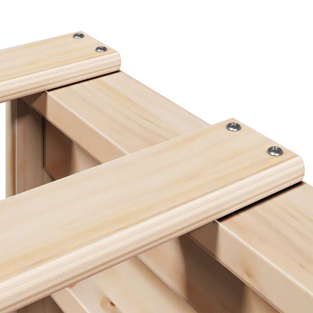 Massivholzbett mit Regal ohne Matratze 100x200 cm Kiefer