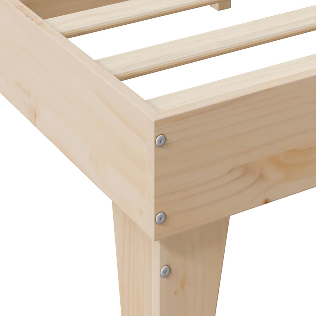 Massivholzbett mit Regal ohne Matratze 140x190 cm Kiefer