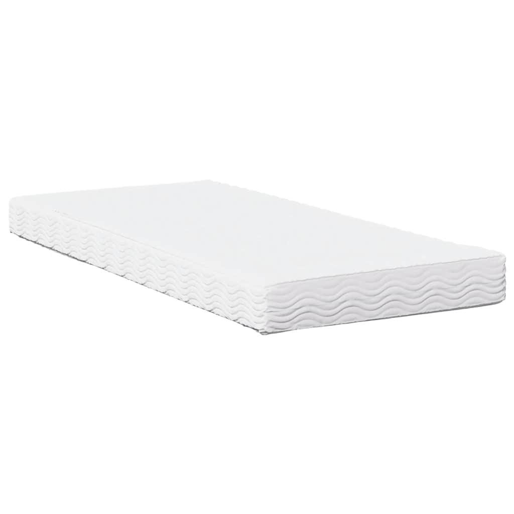 Daybed with mattress white 90x200 cm solid pine wood