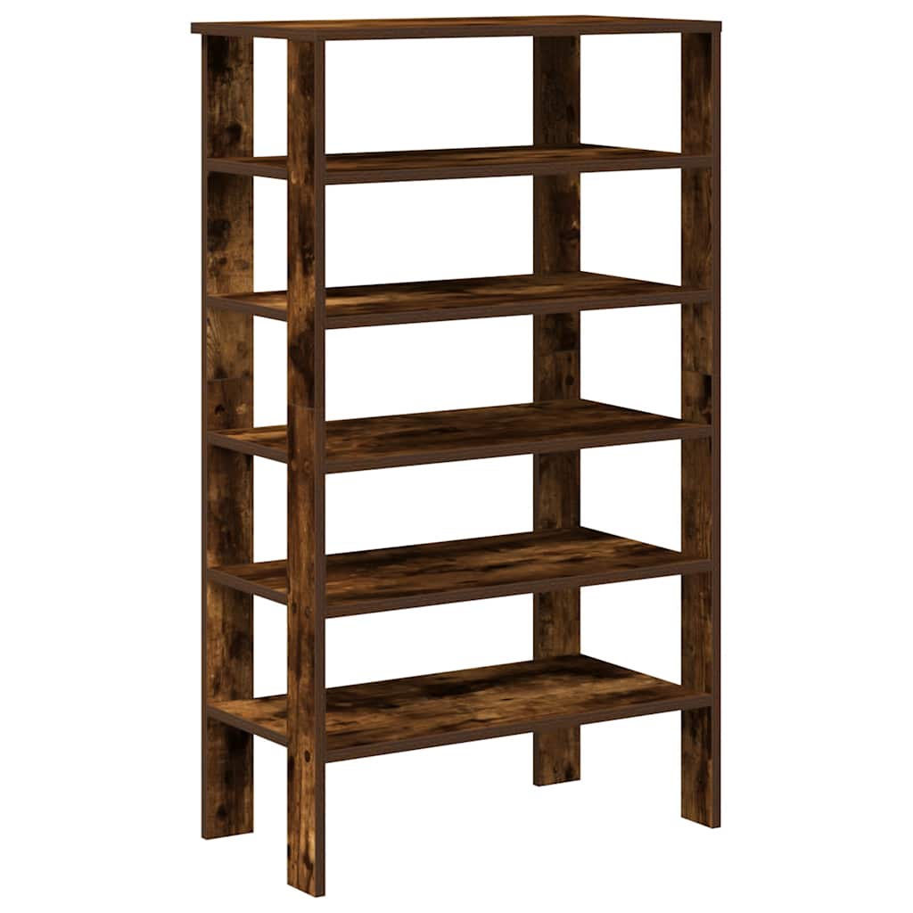 Shoe rack smoked oak 61x32x105 cm wood material