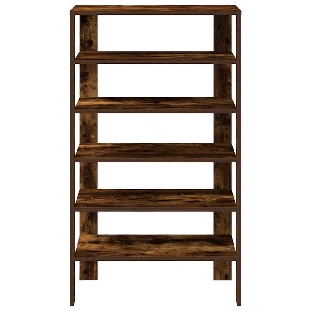 Shoe rack smoked oak 61x32x105 cm wood material