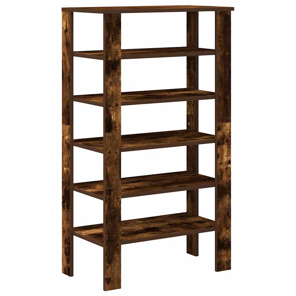 Shoe rack smoked oak 61x32x105 cm wood material