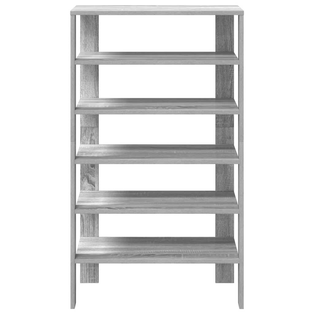 Étagère à chaussures gris Sonoma 61x32x105 cm en bois