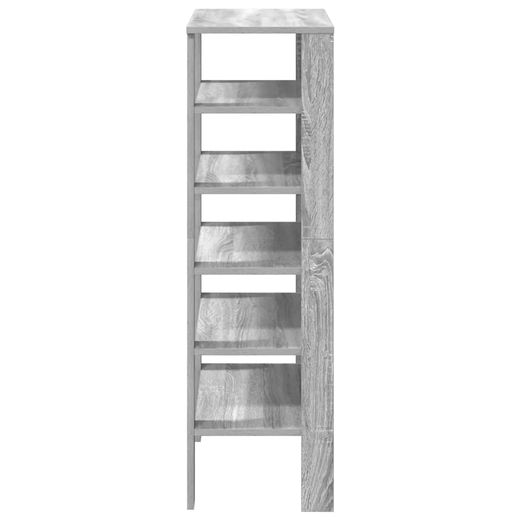 Étagère à chaussures gris Sonoma 61x32x105 cm en bois