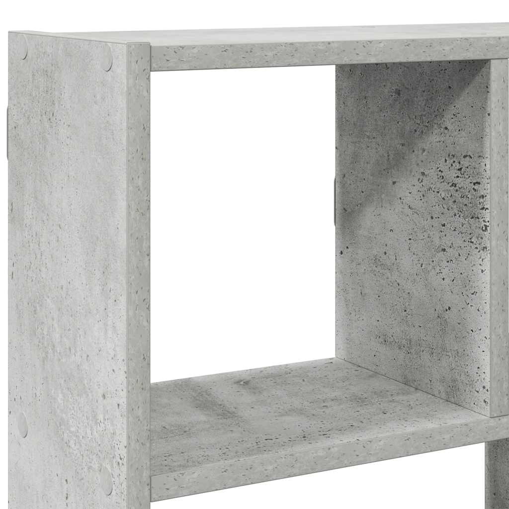 Cube shelf 12 compartments concrete grey wood material