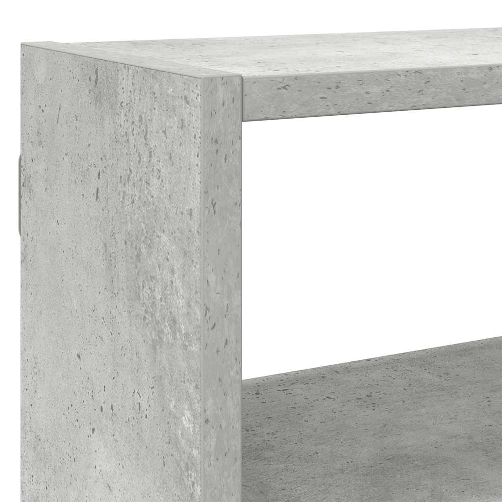 Cube shelf 7 compartments concrete grey wood material