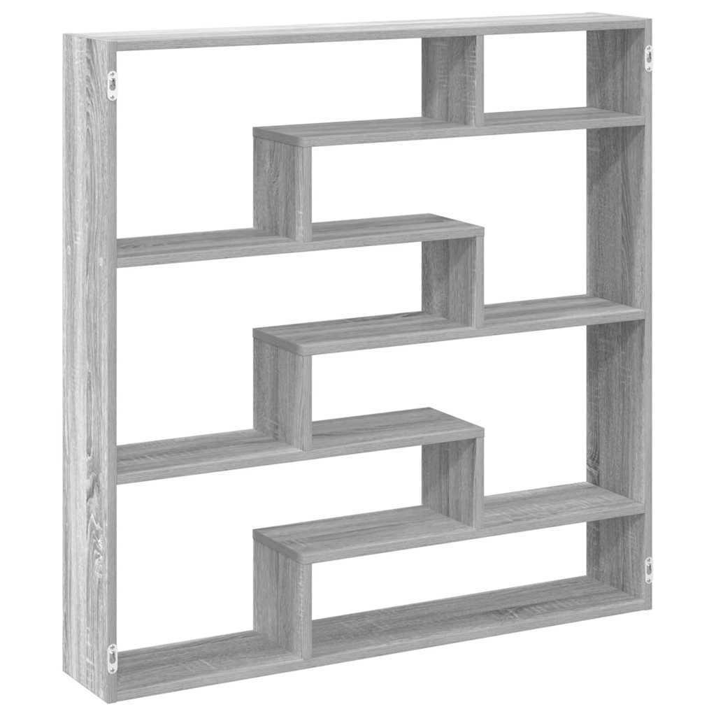 Cube Shelf 7 Compartments Grey Sonoma Wood Material
