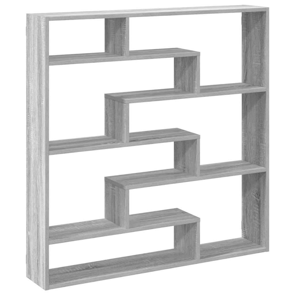 Cube Shelf 7 Compartments Grey Sonoma Wood Material