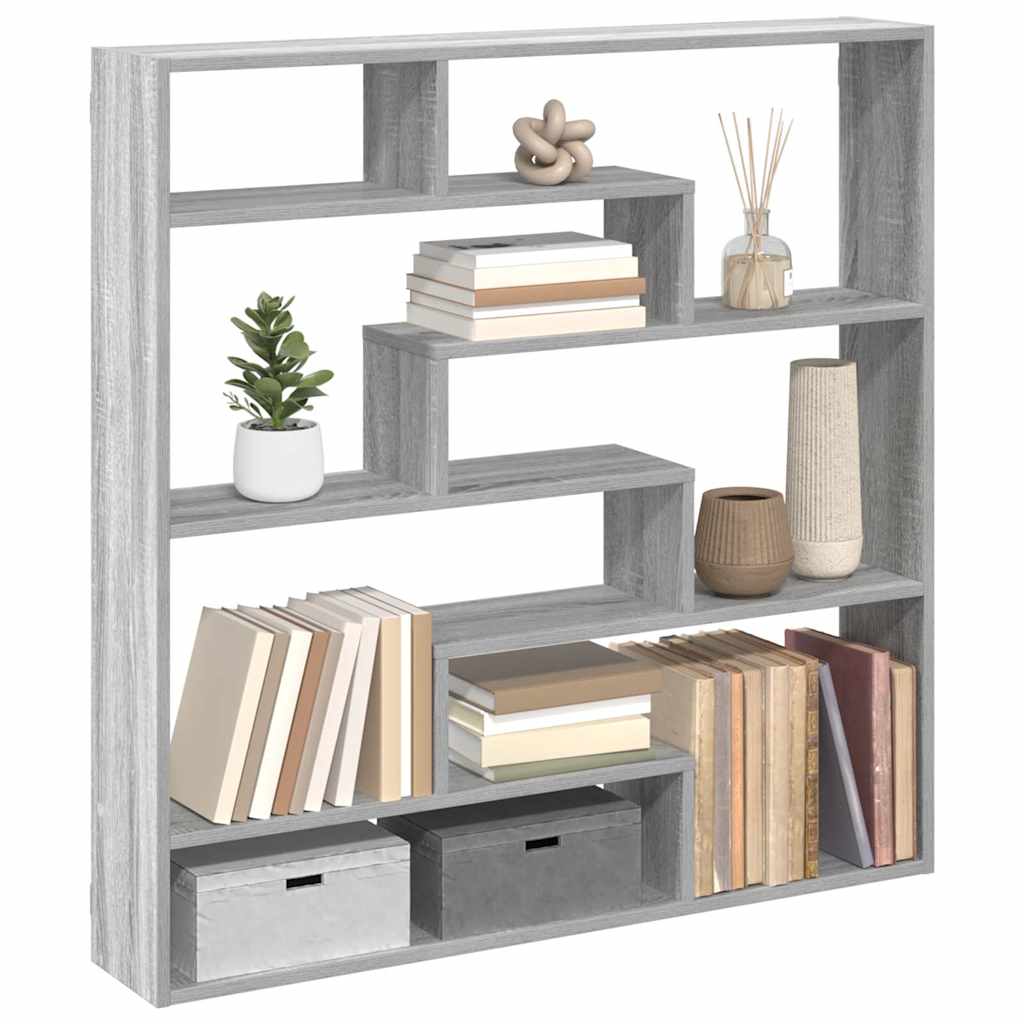 Cube Shelf 7 Compartments Grey Sonoma Wood Material