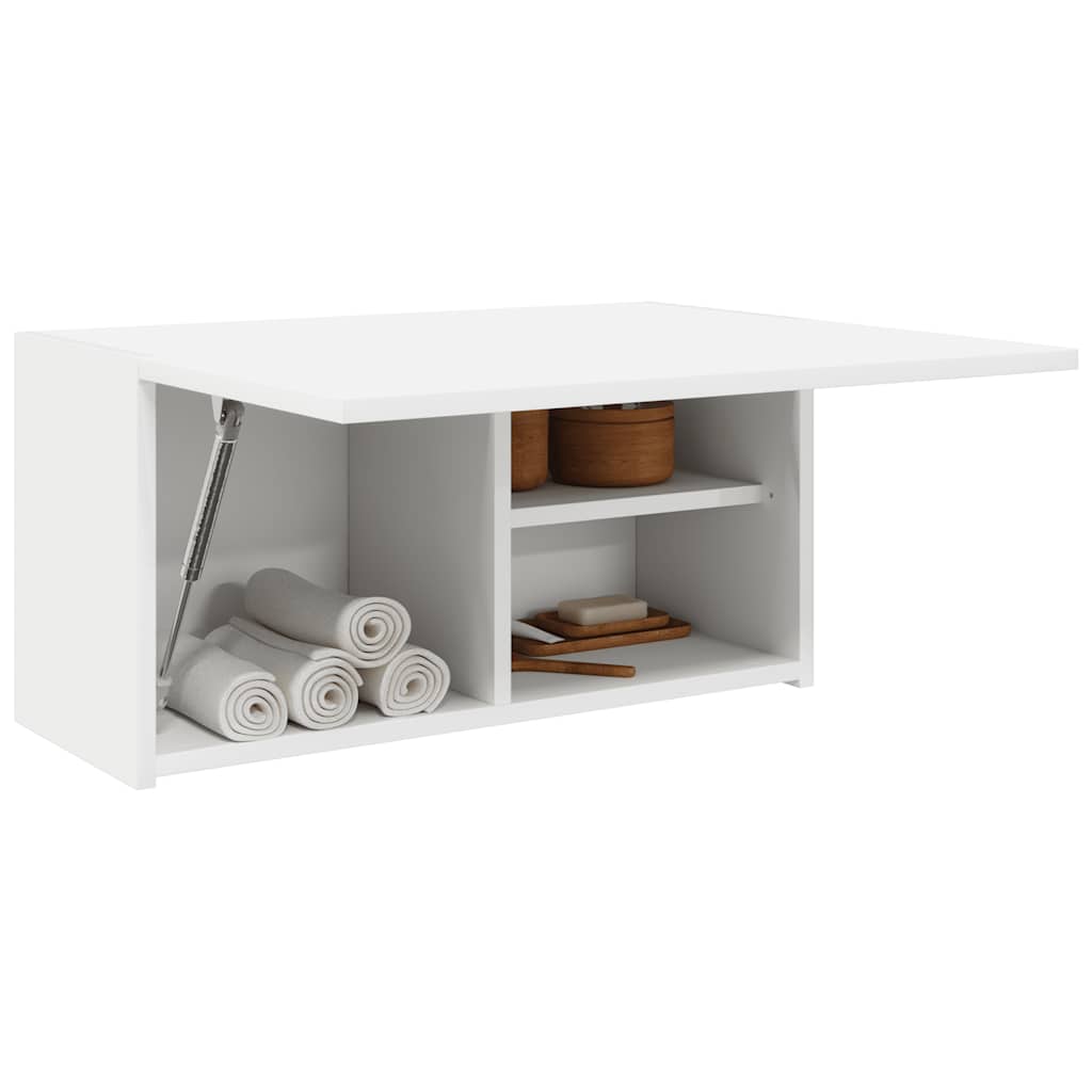 Armoire murale de salle de bain blanche 60x25x30 cm en bois