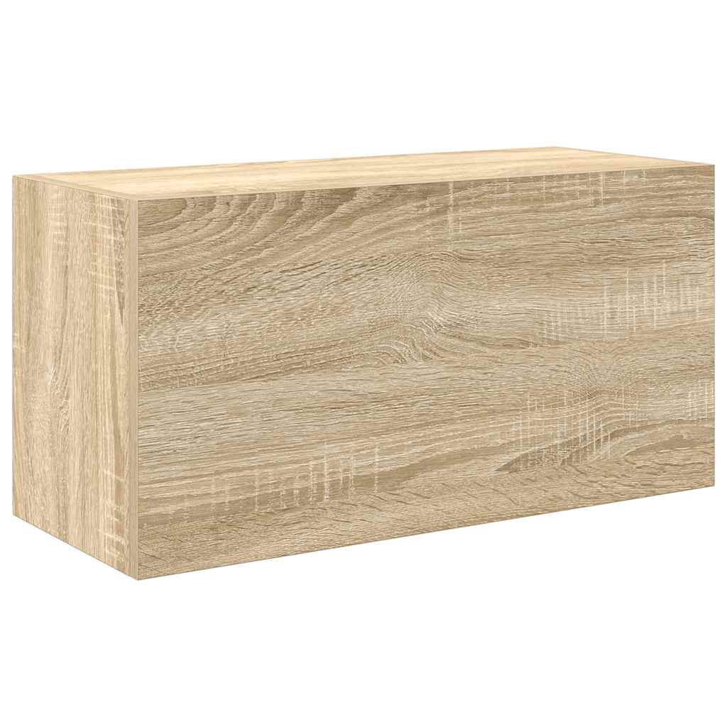 Meuble mural de salle de bain chêne Sonoma 60x25x30 cm matériau bois