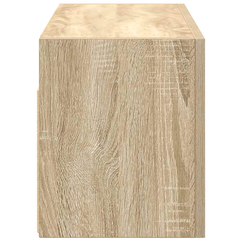 Meuble mural de salle de bain chêne Sonoma 60x25x30 cm matériau bois
