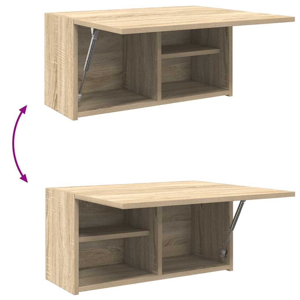 Meuble mural de salle de bain chêne Sonoma 60x25x30 cm matériau bois