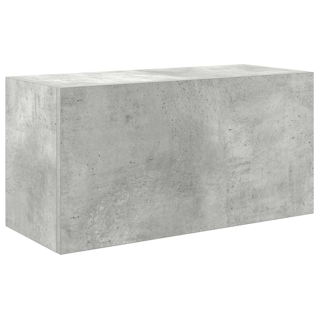 Bathroom Wall Cabinet Concrete Grey 60x25x30 cm Wood Material