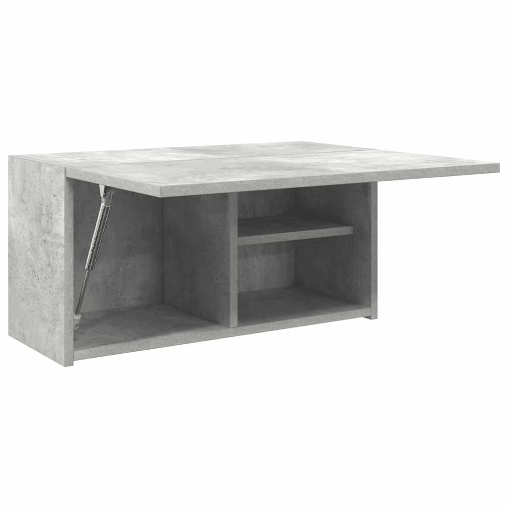 Bathroom Wall Cabinet Concrete Grey 60x25x30 cm Wood Material