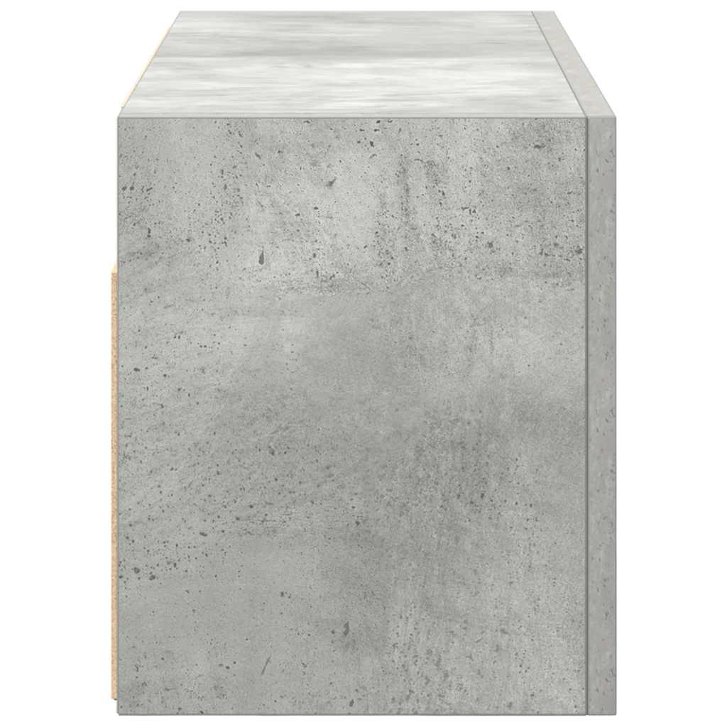 Bathroom Wall Cabinet Concrete Grey 60x25x30 cm Wood Material