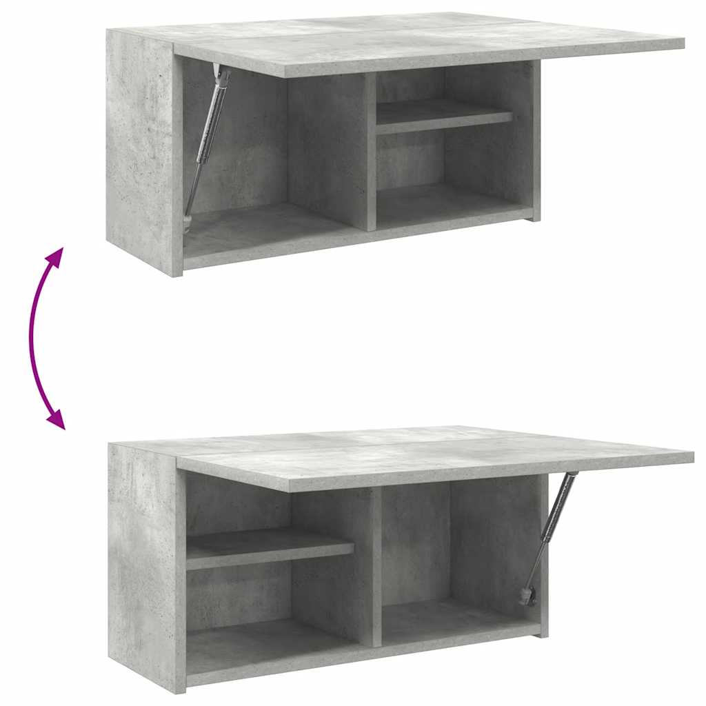 Bathroom Wall Cabinet Concrete Grey 60x25x30 cm Wood Material