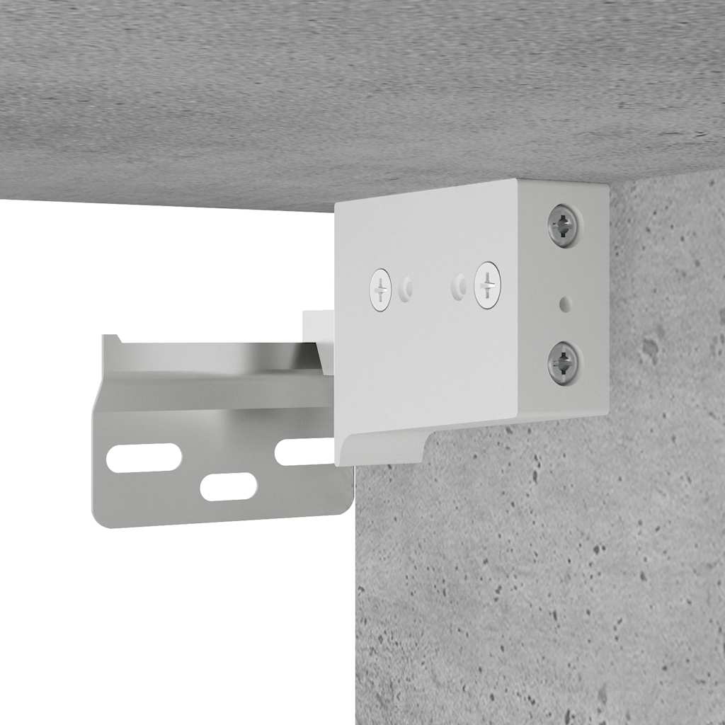 Bathroom Wall Cabinet Concrete Grey 60x25x30 cm Wood Material