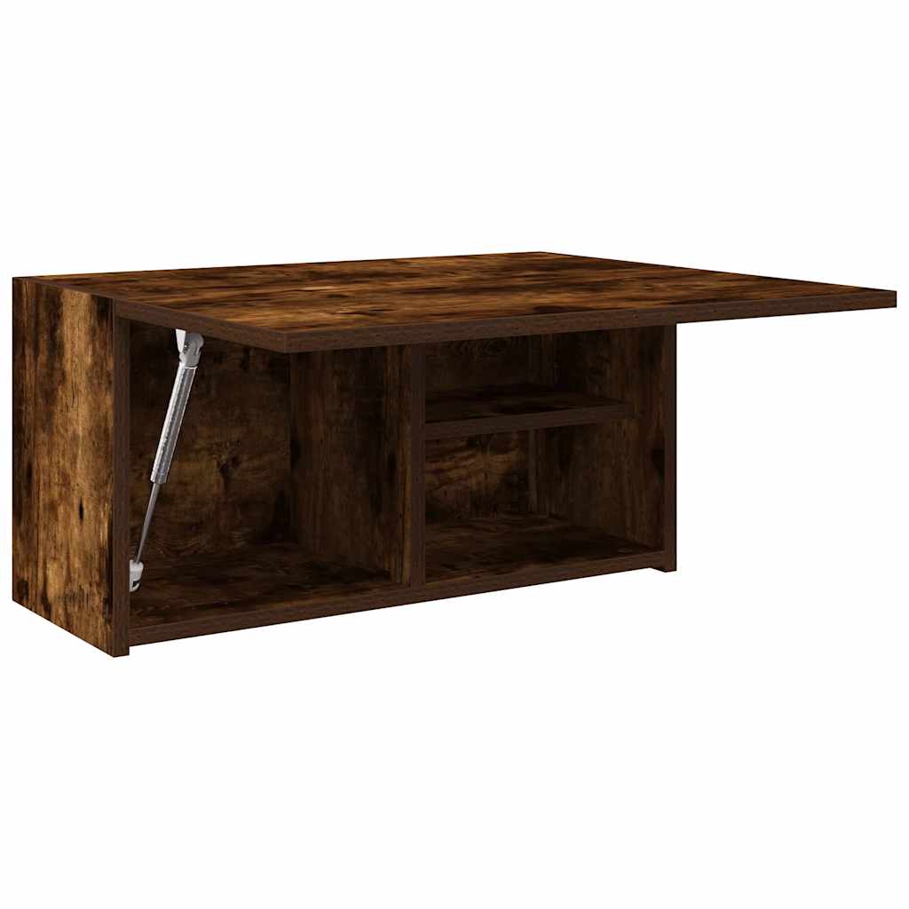 Armoire murale de salle de bain chêne fumé 60x25x30 cm matériau bois