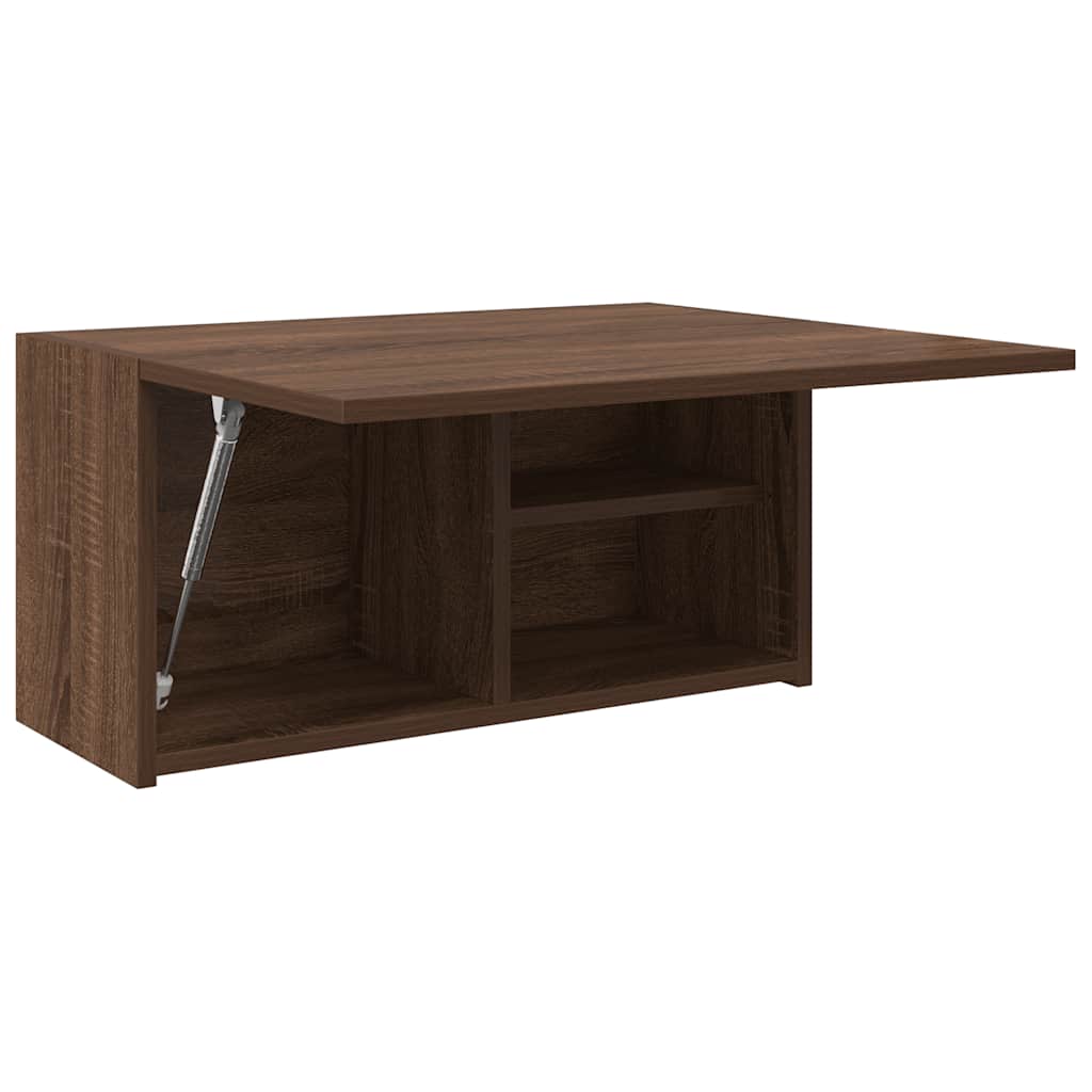 Armoire murale de salle de bain aspect chêne marron 60x25x30 cm matériau bois