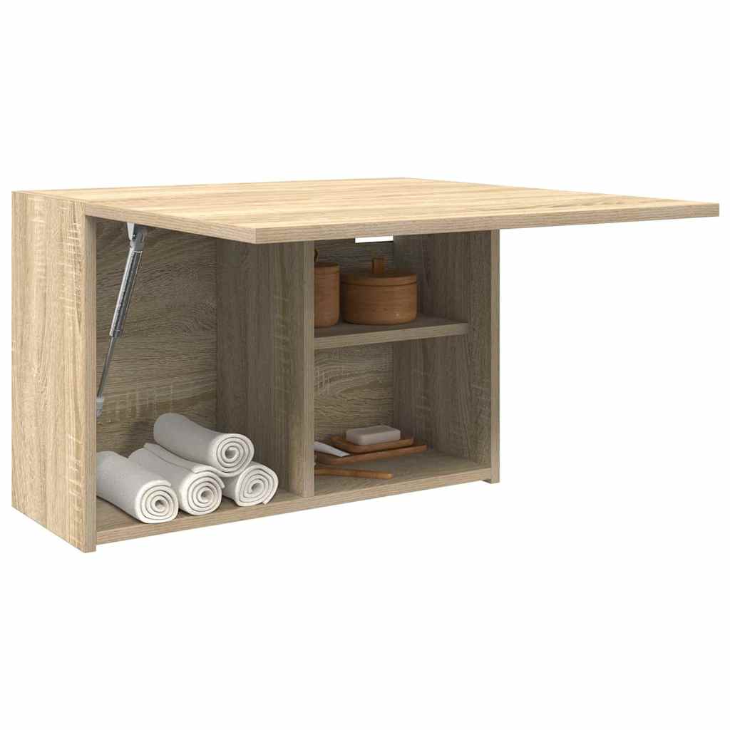 Meuble mural de salle de bain chêne Sonoma 60x25x40 cm matériau bois
