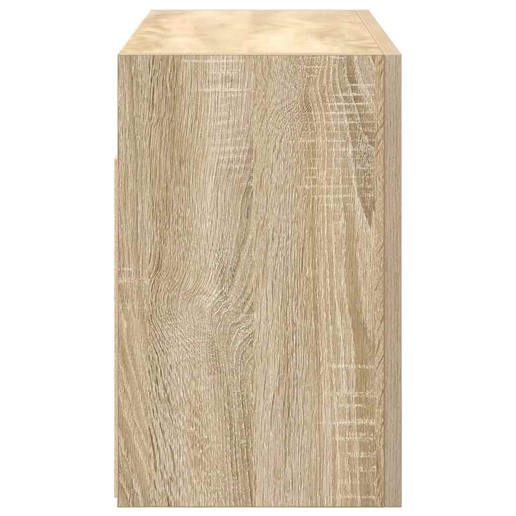 Meuble mural de salle de bain chêne Sonoma 60x25x40 cm matériau bois