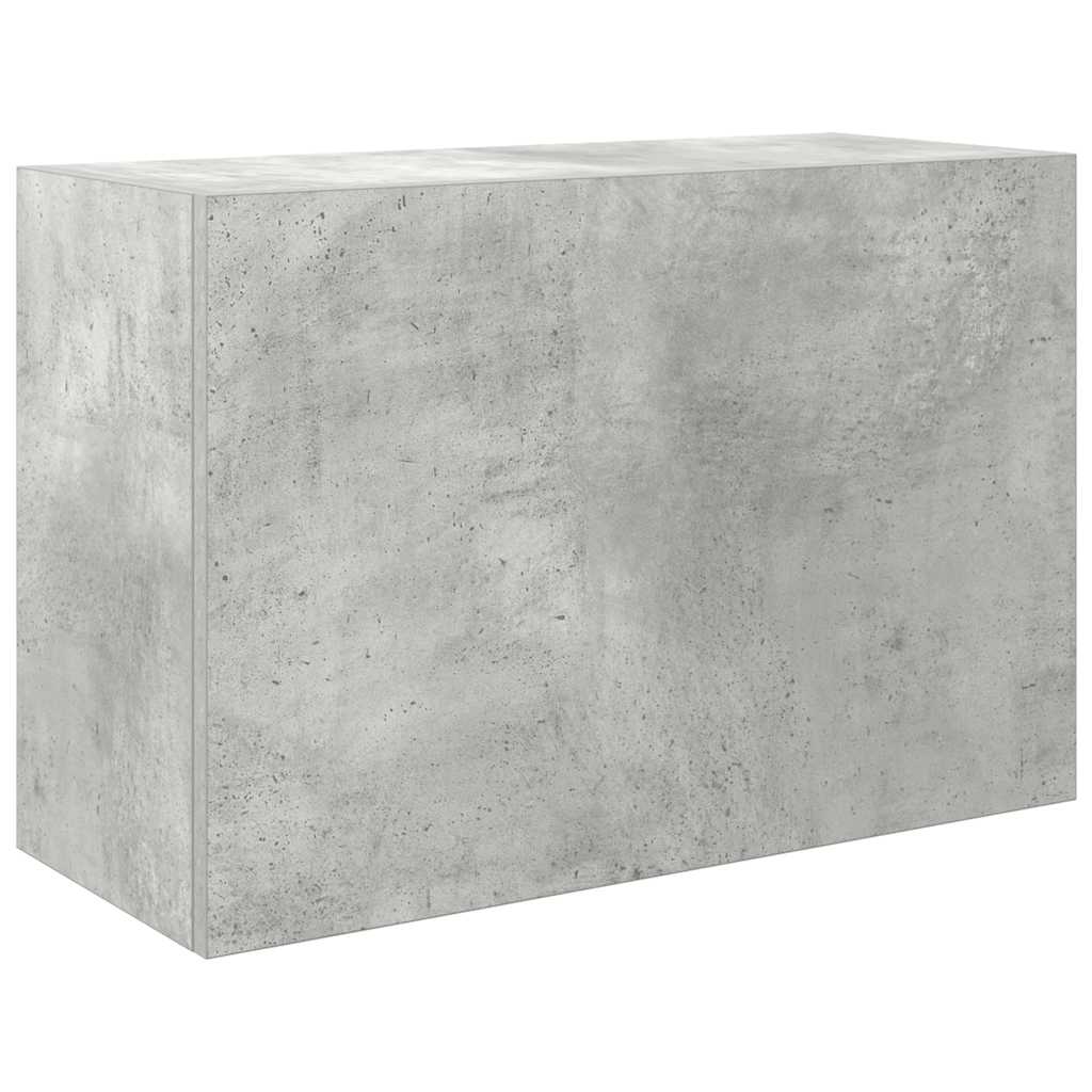 Bathroom Wall Cabinet Concrete Grey 60x25x40 cm Wood Material