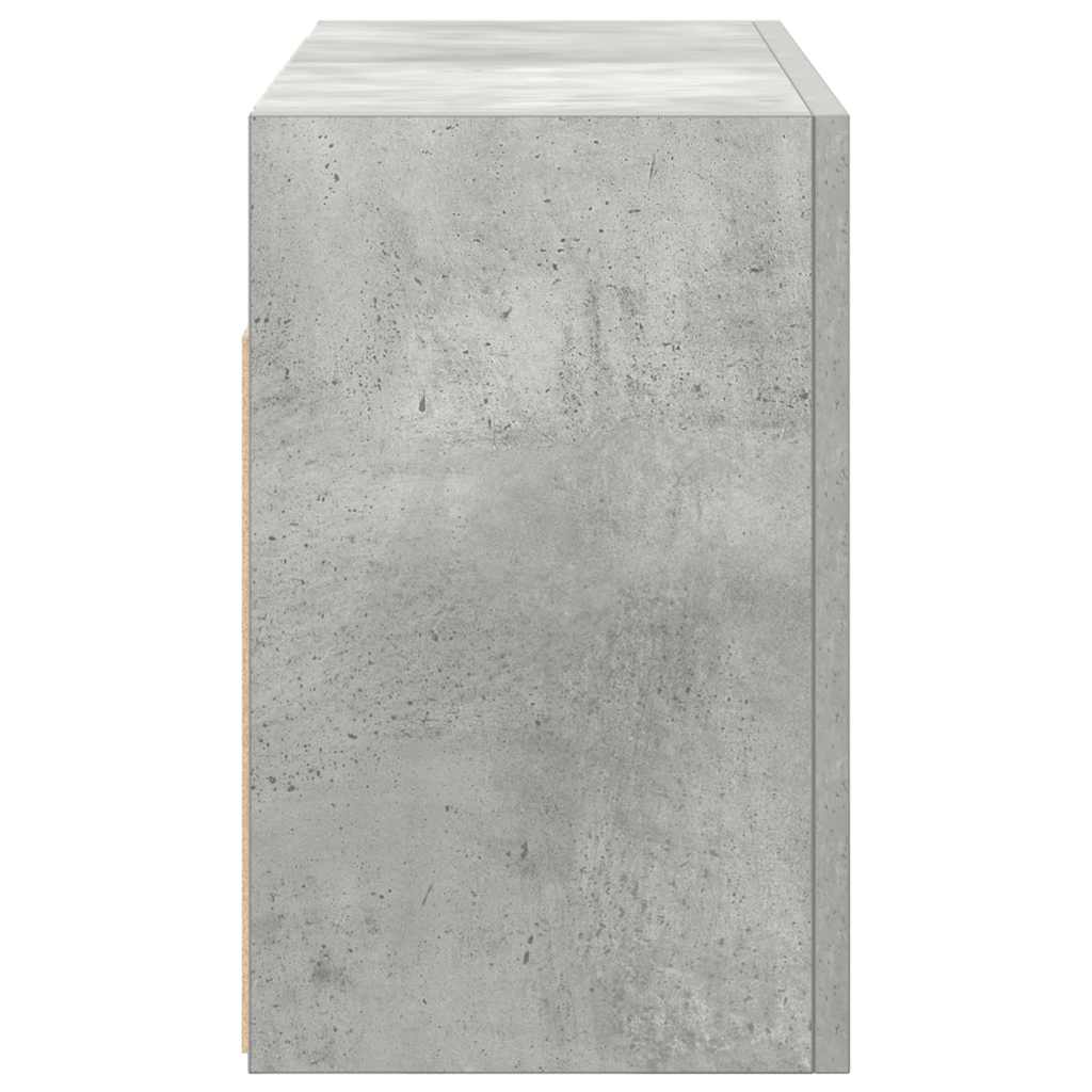 Bathroom Wall Cabinet Concrete Grey 60x25x40 cm Wood Material