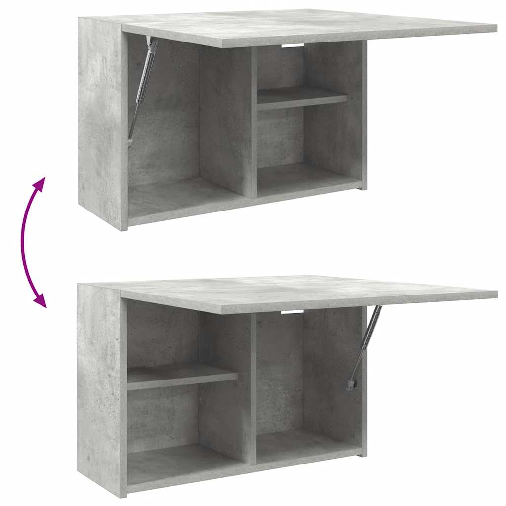 Bathroom Wall Cabinet Concrete Grey 60x25x40 cm Wood Material