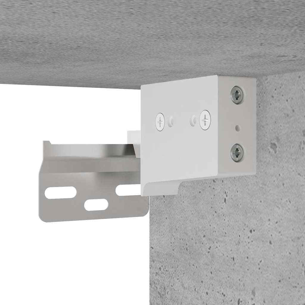 Bathroom Wall Cabinet Concrete Grey 60x25x40 cm Wood Material