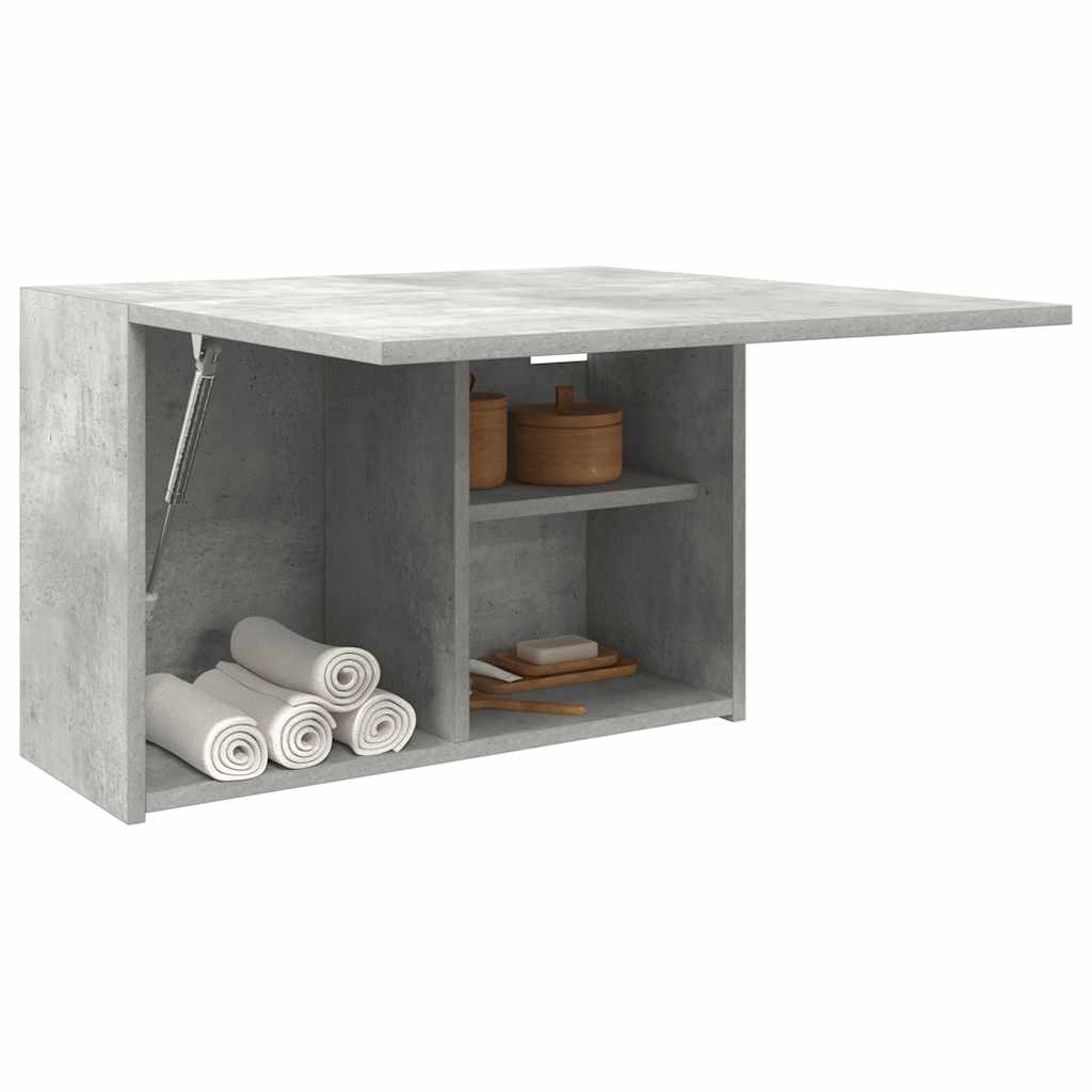 Bathroom Wall Cabinet Concrete Grey 60x25x40 cm Wood Material