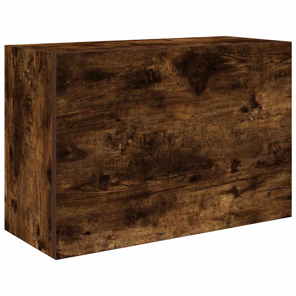 Armoire murale de salle de bain chêne fumé 60x25x40 cm matériau bois