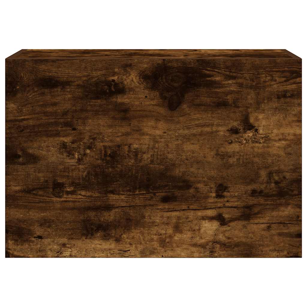 Armoire murale de salle de bain chêne fumé 60x25x40 cm matériau bois