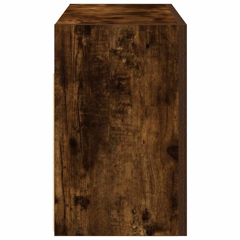 Armoire murale de salle de bain chêne fumé 60x25x40 cm matériau bois
