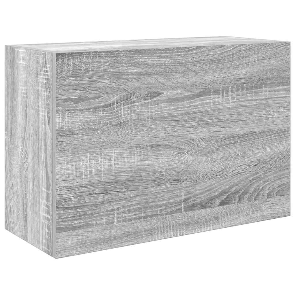 Bathroom Wall Cabinet Gray Sonoma 60x25x40 cm Wood Material