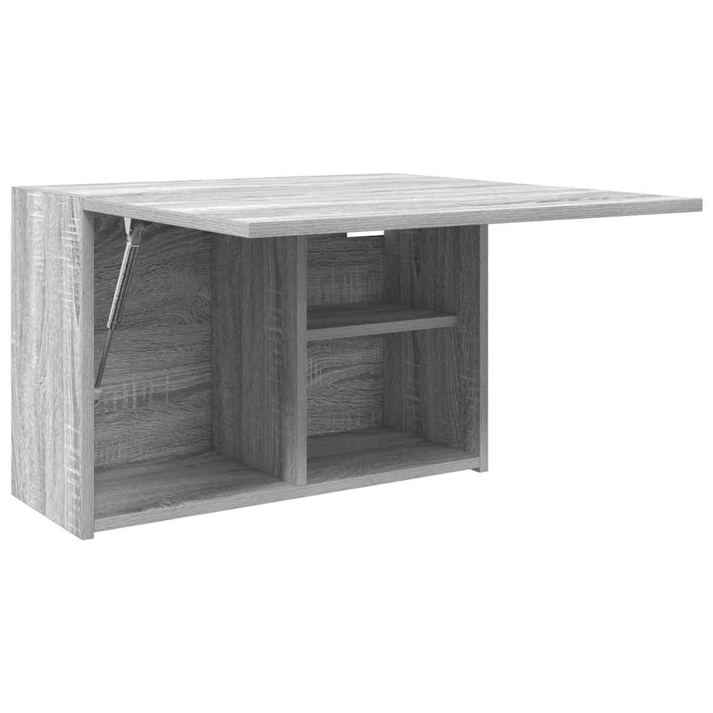 Bathroom Wall Cabinet Gray Sonoma 60x25x40 cm Wood Material