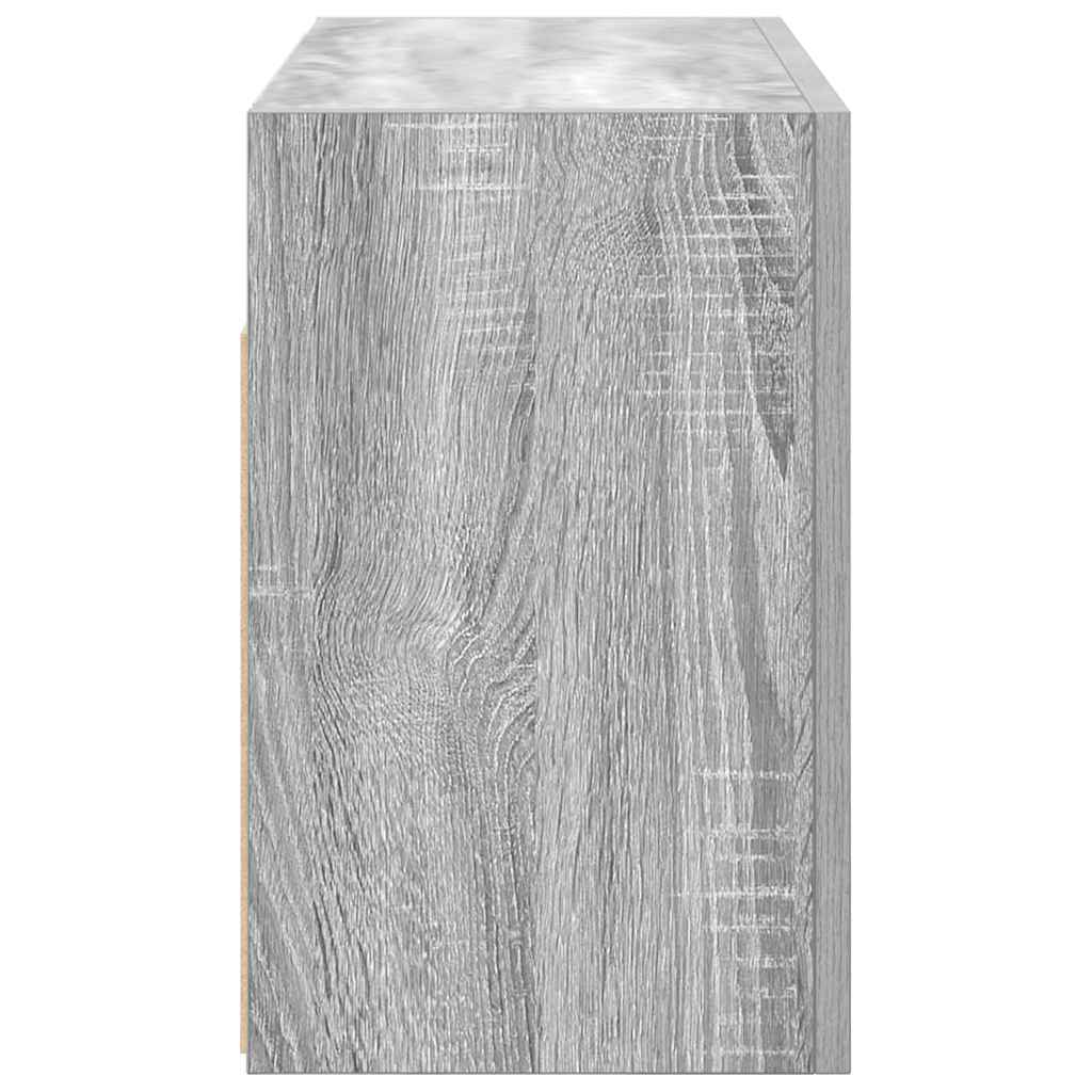Bathroom Wall Cabinet Gray Sonoma 60x25x40 cm Wood Material