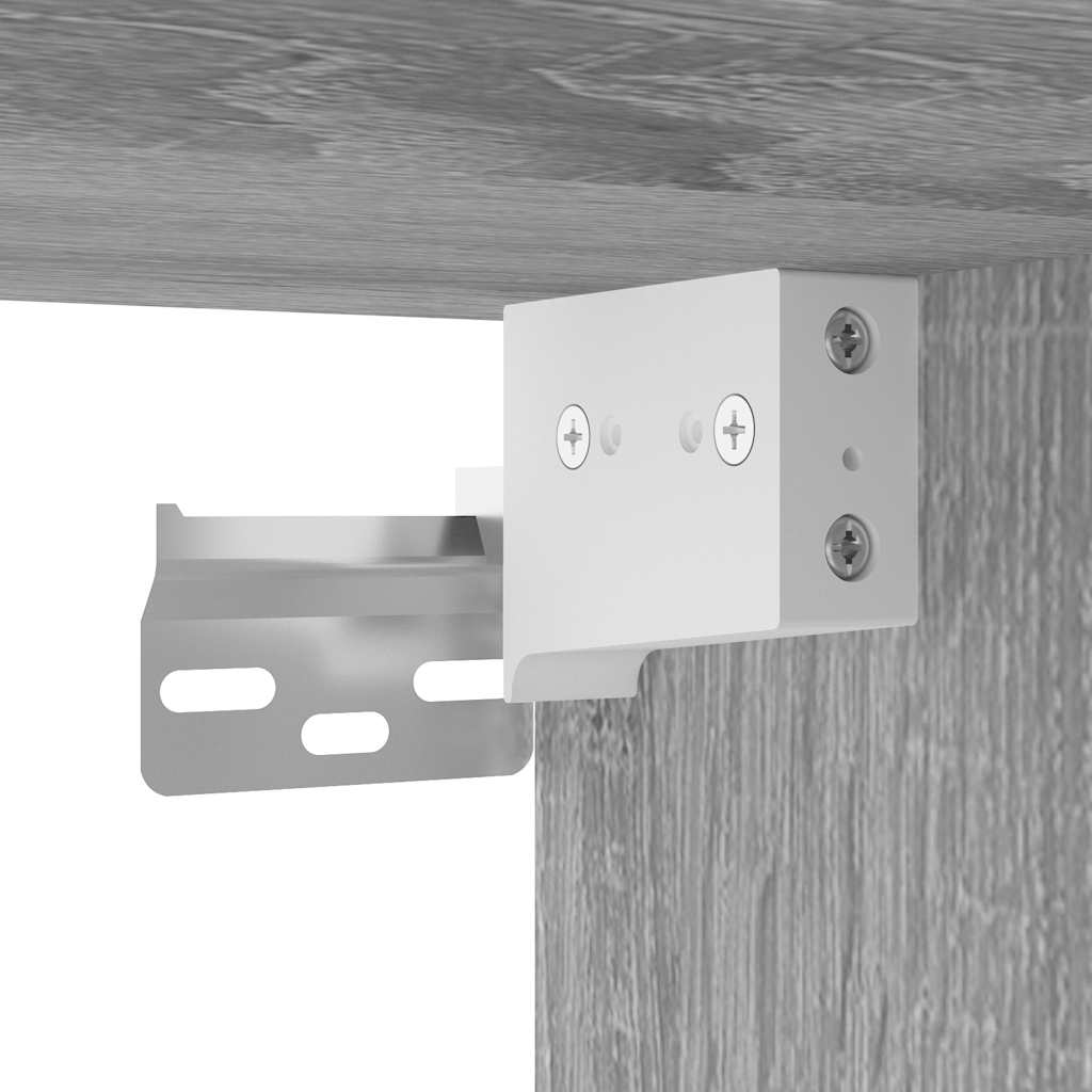 Bathroom Wall Cabinet Gray Sonoma 60x25x40 cm Wood Material