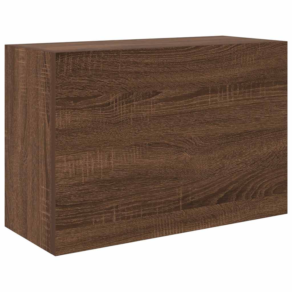 Armoire murale de salle de bain aspect chêne marron 60x25x40 cm matériau bois