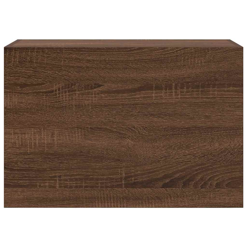 Armoire murale de salle de bain aspect chêne marron 60x25x40 cm matériau bois