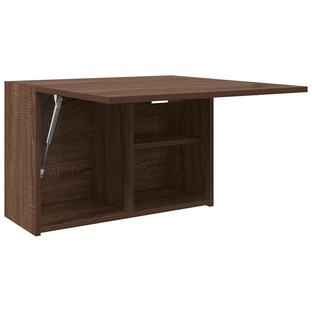 Armoire murale de salle de bain aspect chêne marron 60x25x40 cm matériau bois
